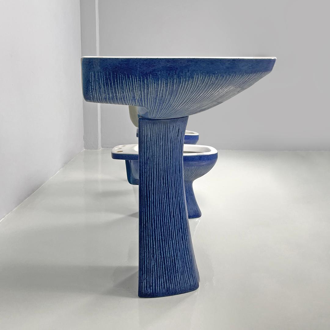 Italienische moderne blaue Badarmaturen, Gardena Antonia Campi Richard Ginori 1970er Jahre im Zustand „Gut“ im Angebot in MIlano, IT