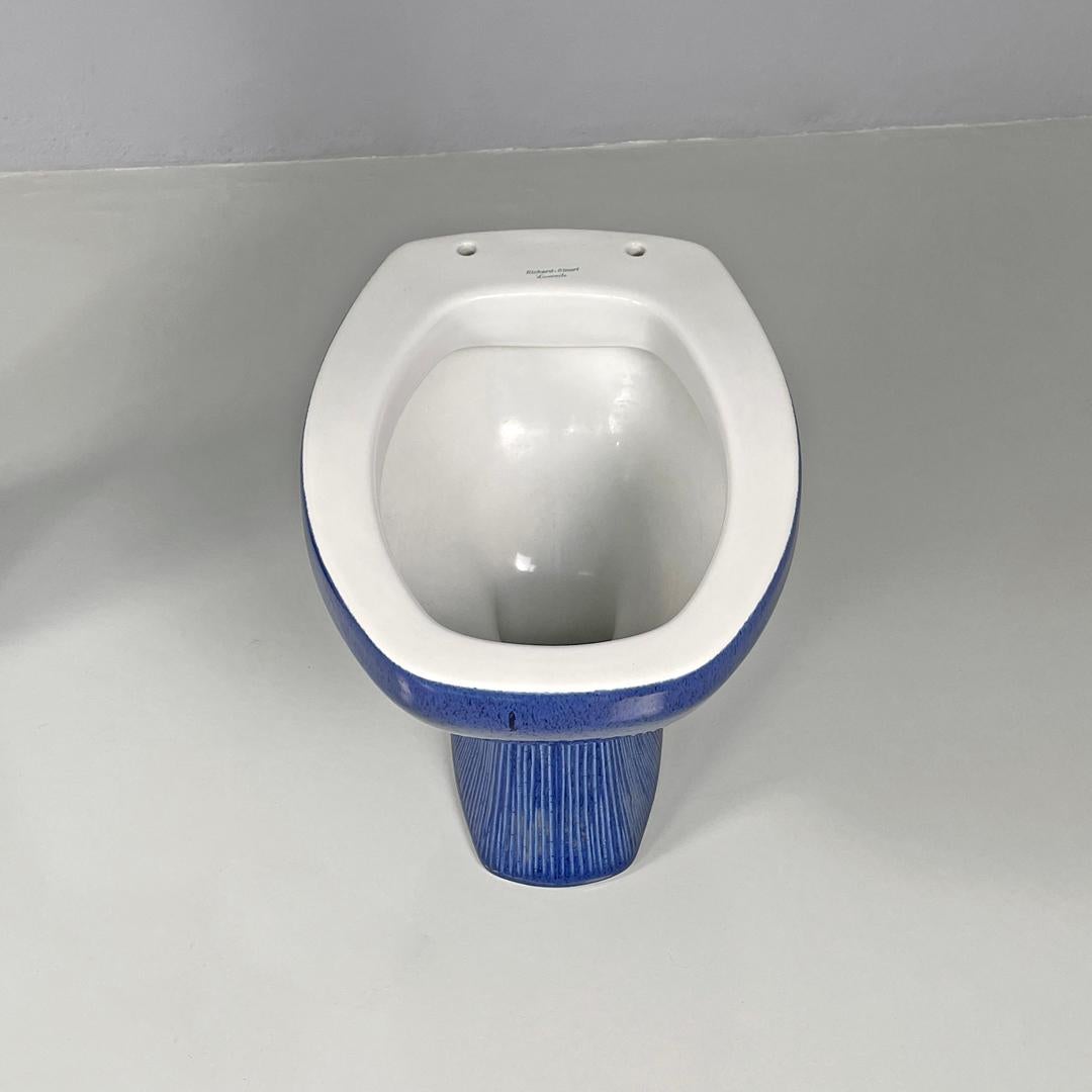 Sanitarios modernos italianos azules Gardena Antonia Campi Richard Ginori Años 70 en venta 1