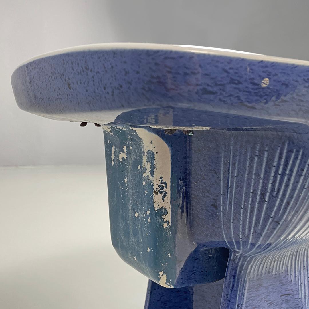 Bidé italiano moderno de cerámica azul de Antonia Campi para Richard Ginori, años 70 en venta 6