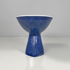Italian modern blue ceramic bidet by Antonia Campi for Richard Ginori, 1970s