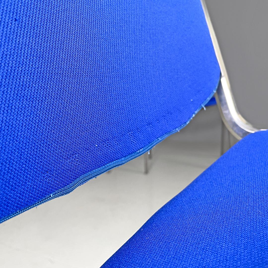 Sedie DSC moderne italiane in tessuto blu Giancarlo Piretti Anonima Castelli, anni '70 in vendita 3