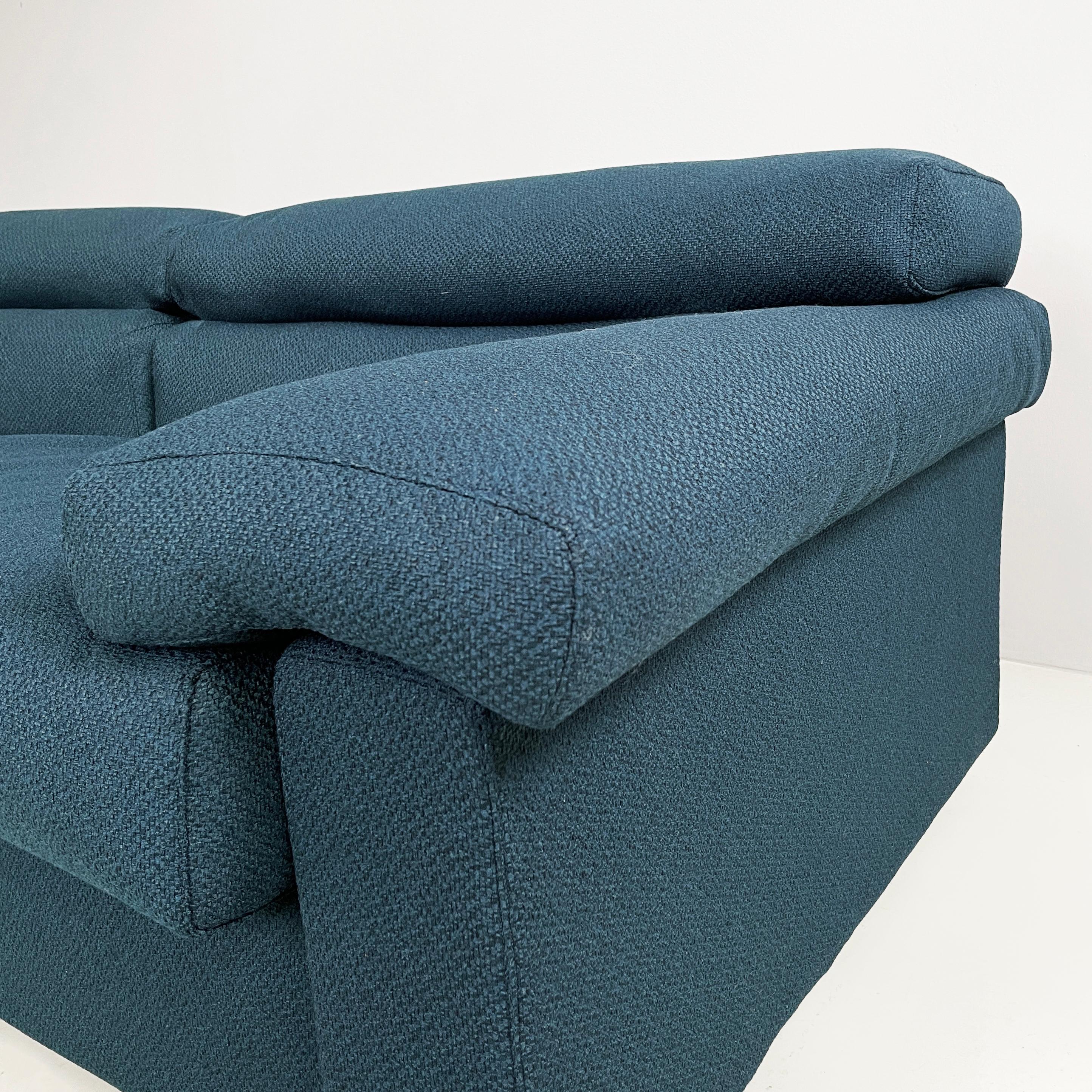 Canapé moderne italien en tissu bleu Erasmo par Afra et Tobia Scarpa pour B&B, 1970 en vente 5