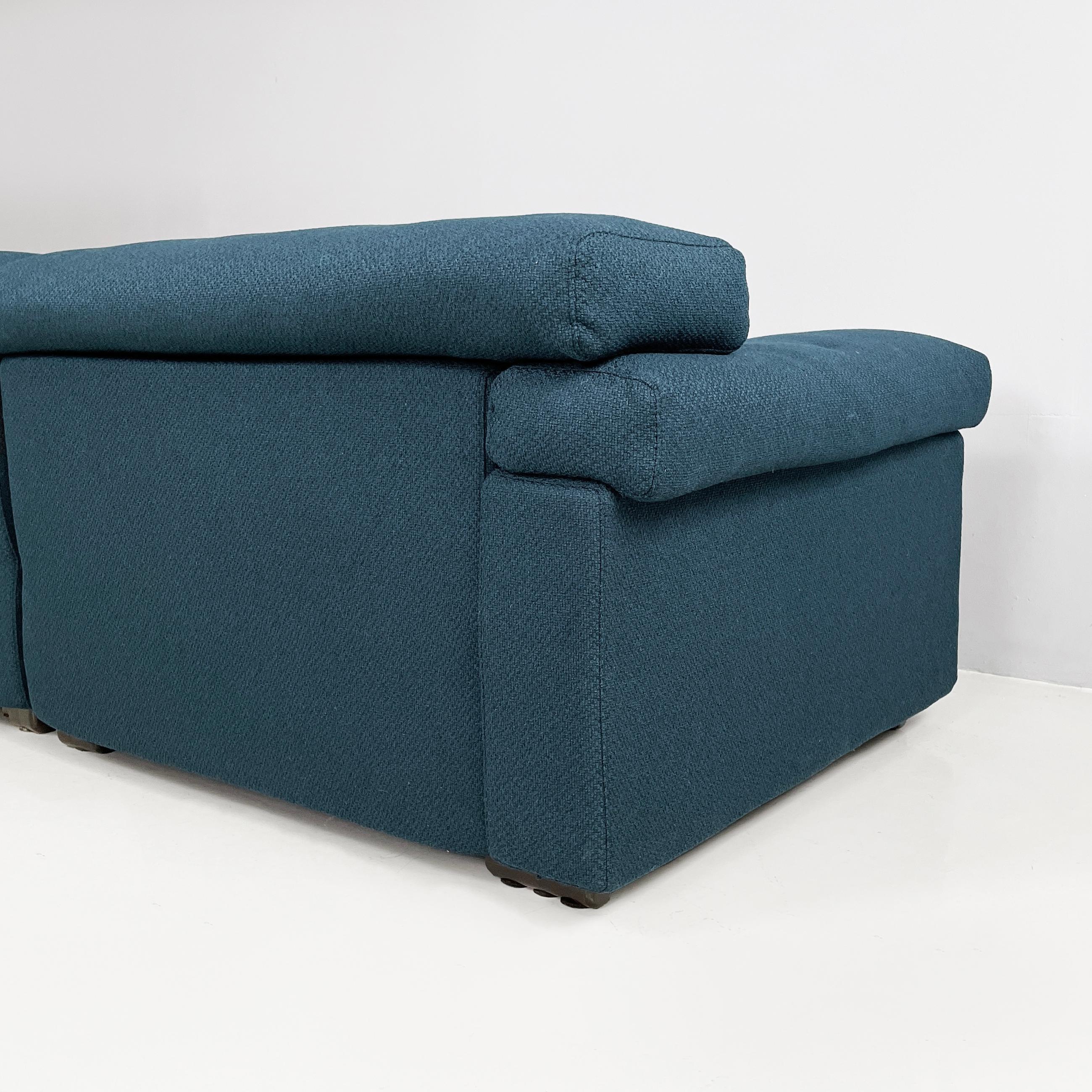 Canapé moderne italien en tissu bleu Erasmo par Afra et Tobia Scarpa pour B&B, 1970 en vente 6