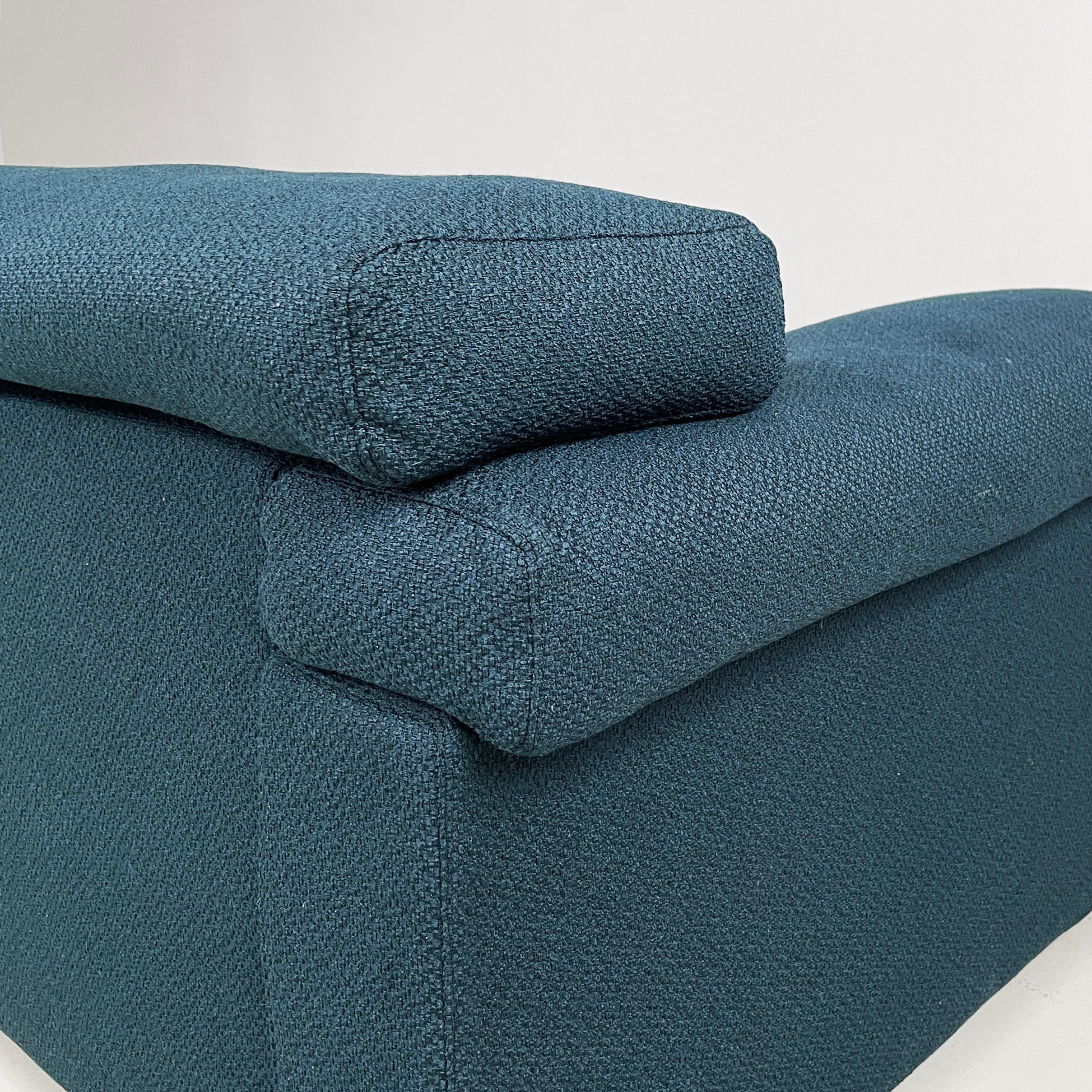 Canapé moderne italien en tissu bleu Erasmo par Afra et Tobia Scarpa pour B&B, 1970 en vente 7
