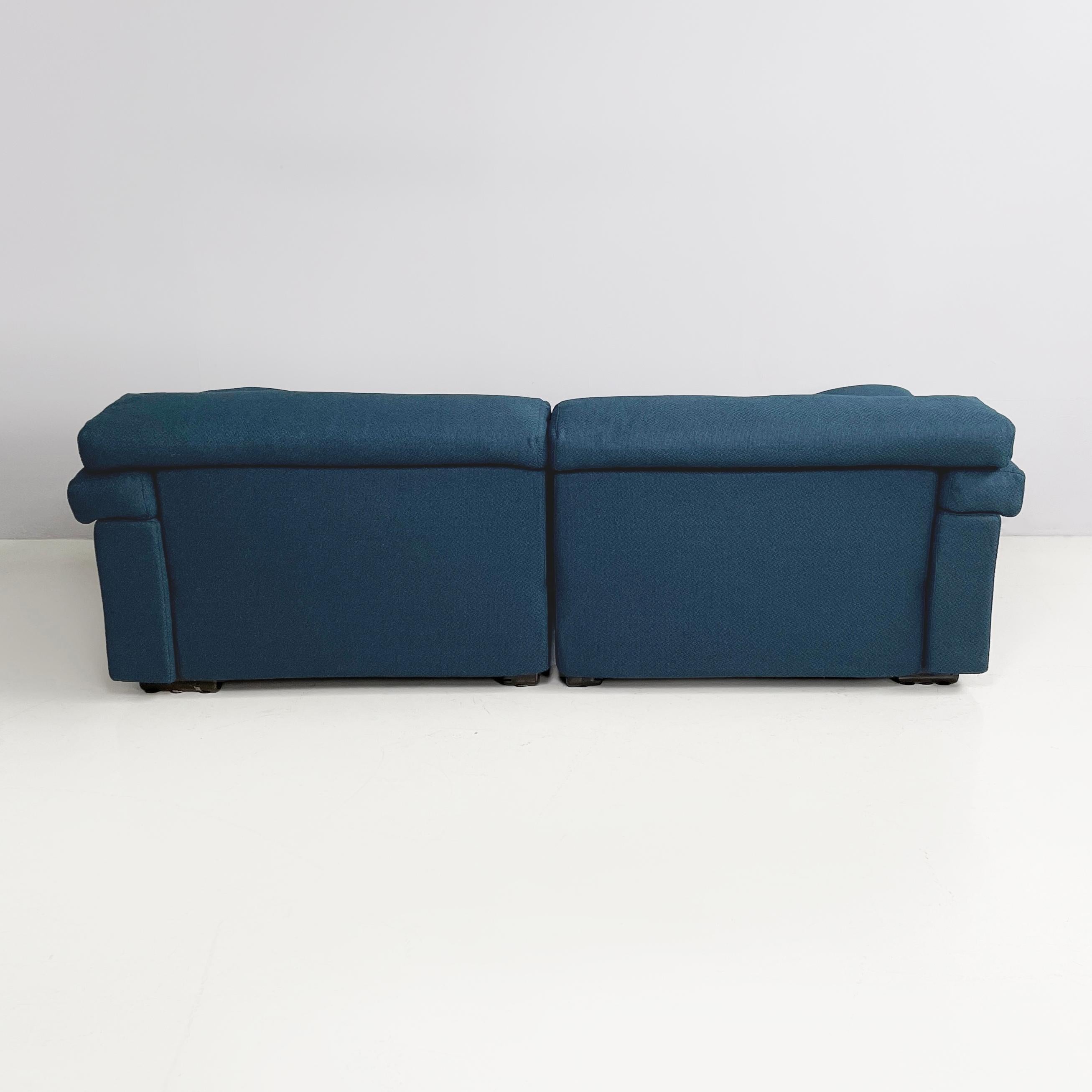 Tissu Canapé moderne italien en tissu bleu Erasmo par Afra et Tobia Scarpa pour B&B, 1970 en vente