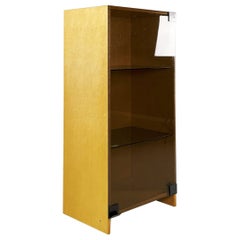 Modernes italienisches Bücherregal von Saporiti aus hellem Briar- und Rauchglas, 1970er Jahre