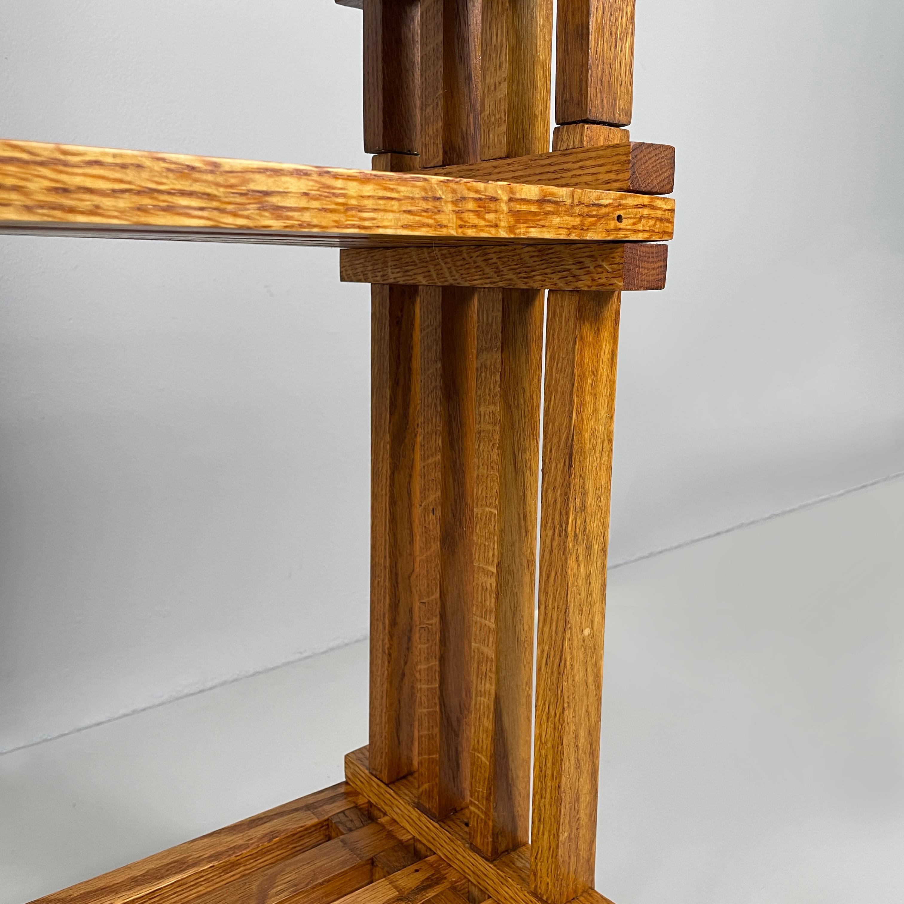 Italian modern Bookcase Panchina in wood slats, 2000s For Sale 4