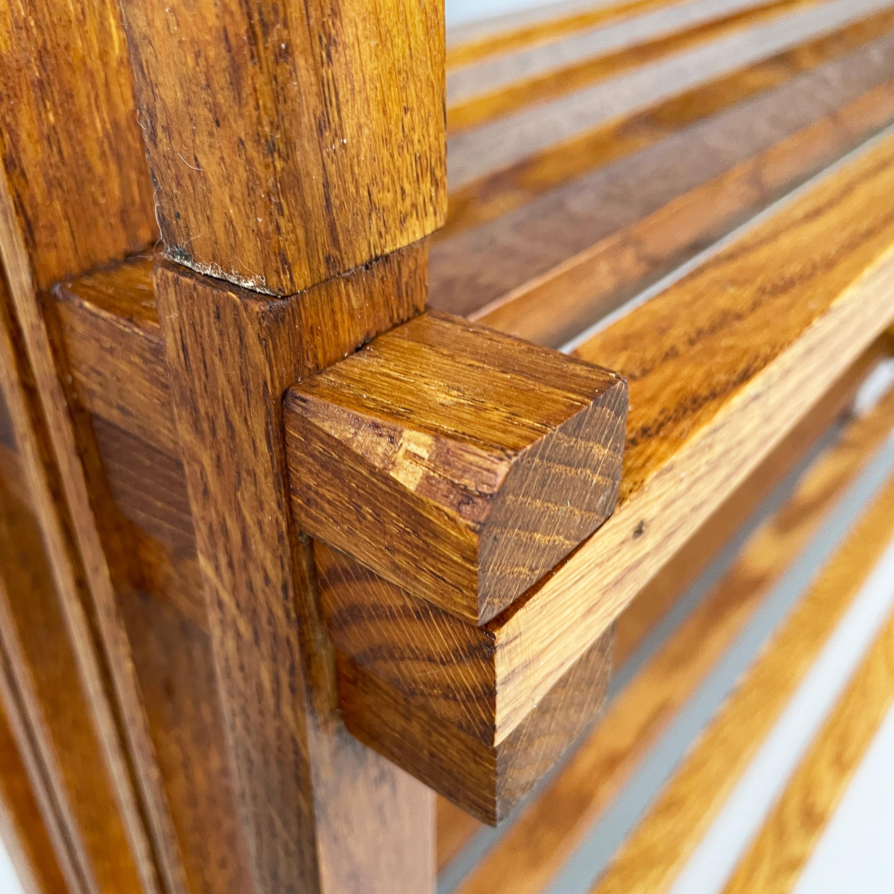 Italian modern Bookcase Panchina in wood slats, 2000s For Sale 5
