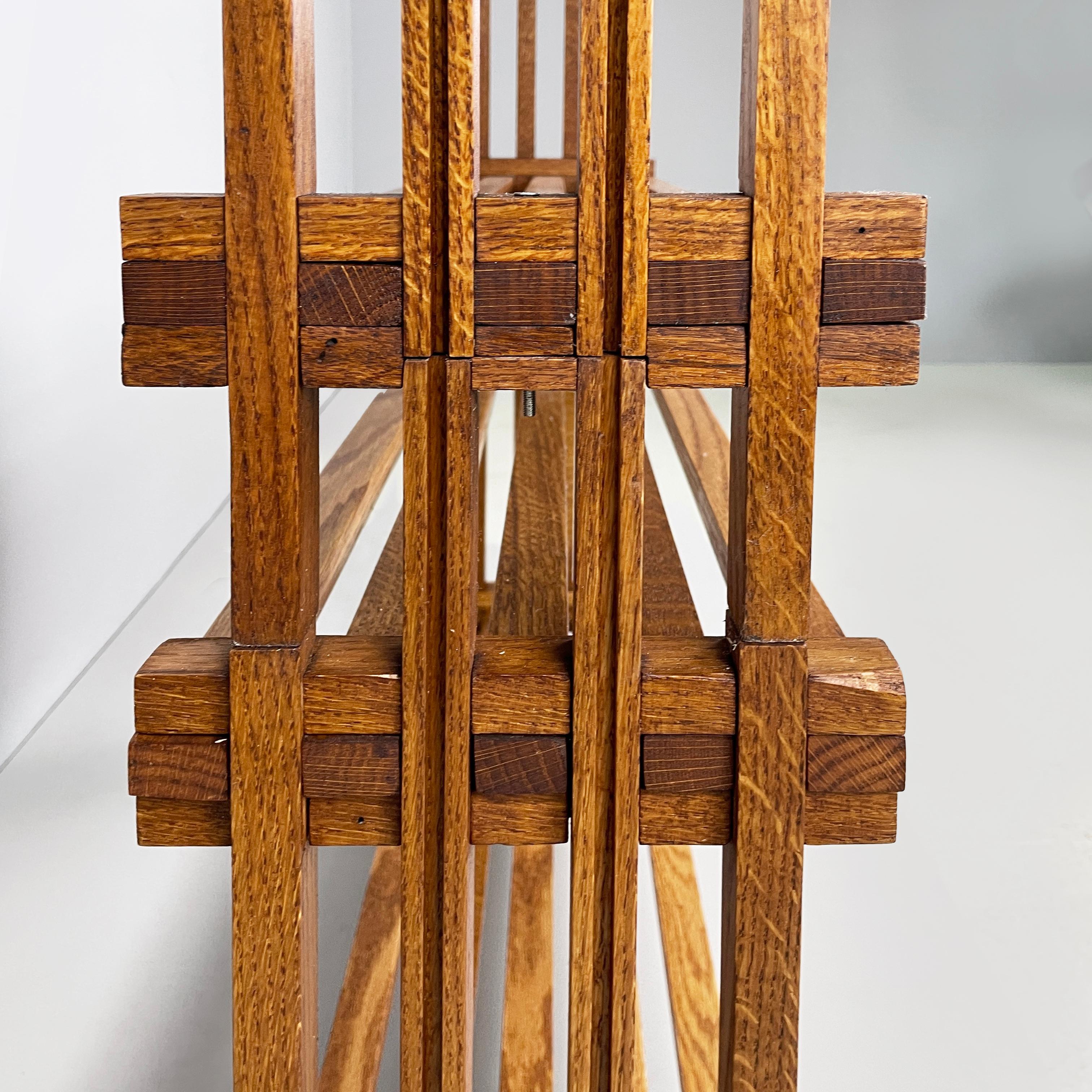 Italian modern Bookcase Panchina in wood slats, 2000s For Sale 7