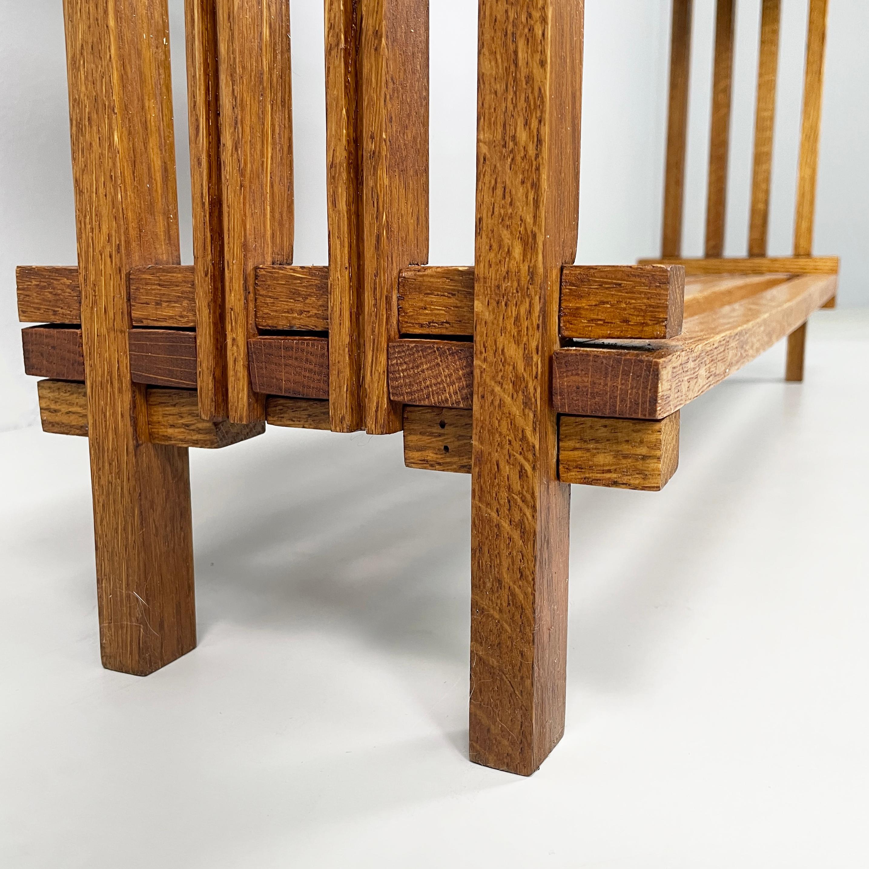 Italian modern Bookcase Panchina in wood slats, 2000s For Sale 8