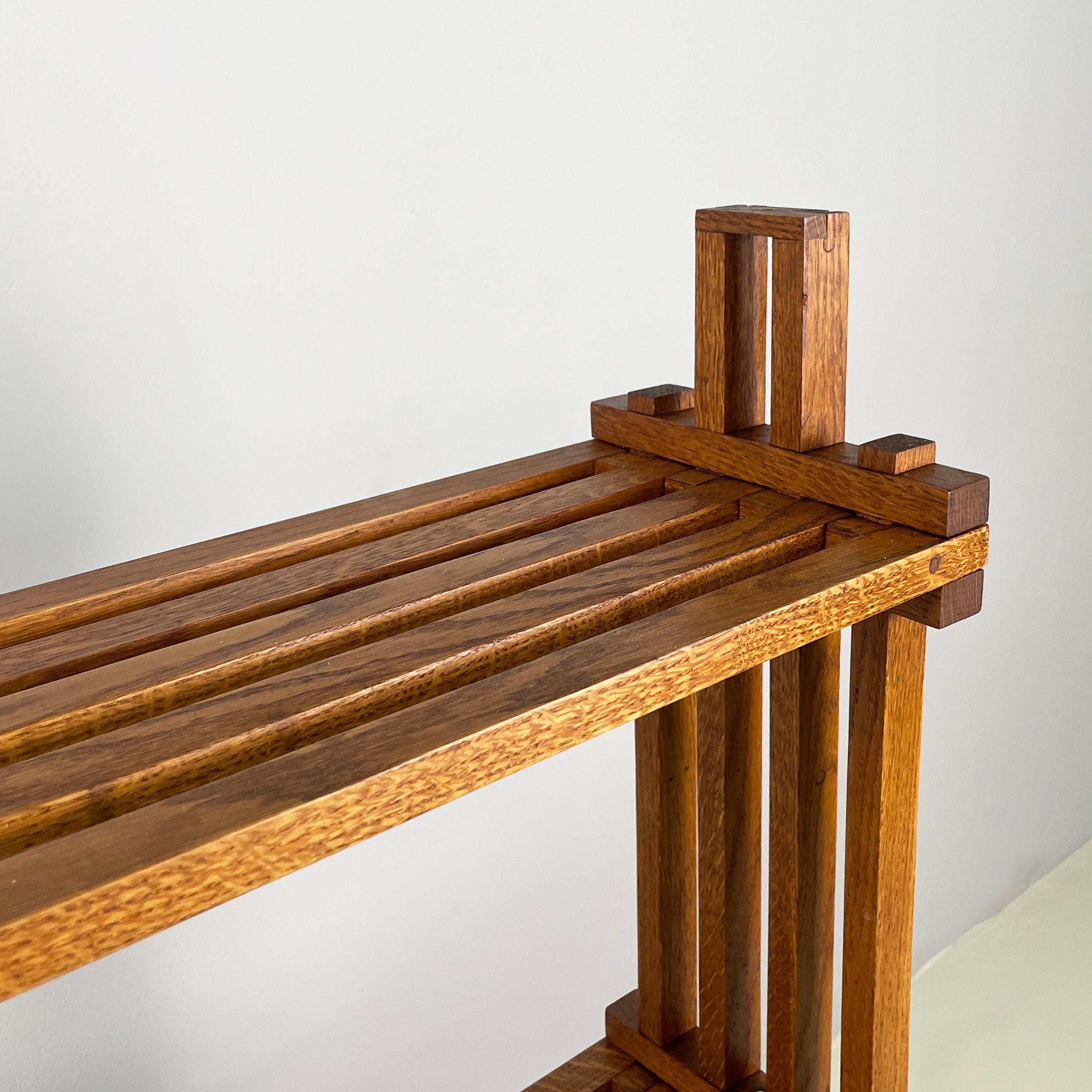 Contemporary Italian modern Bookcase Panchina in wood slats, 2000s For Sale
