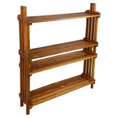 Italian modern Bookcase Panchina in wood slats, 2000s