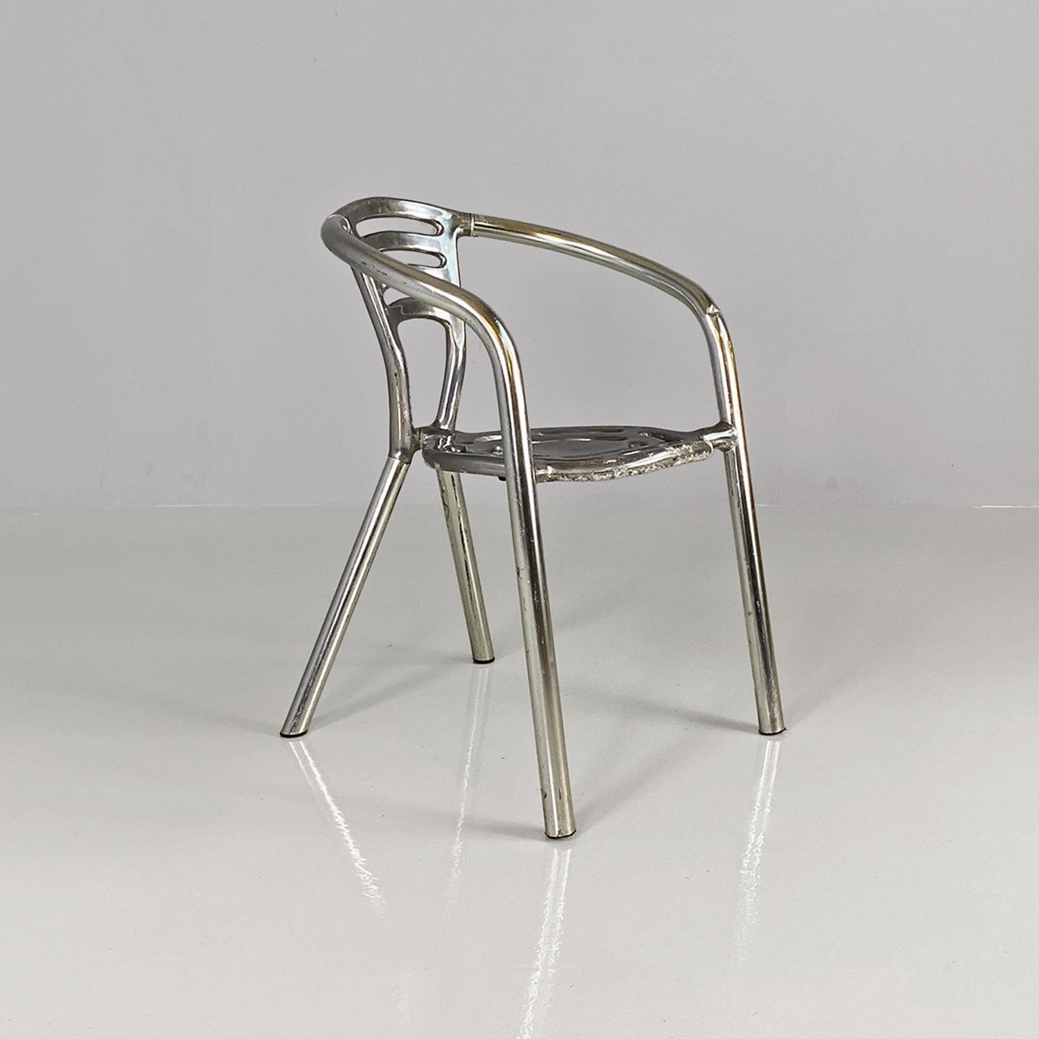 Late 20th Century Italian modern Boulevard aluminium chairs by Ferdinand A. Porsche for Ycami 1990 For Sale