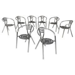 Italian modern Boulevard aluminium chairs by Ferdinand A. Porsche for Ycami 1990