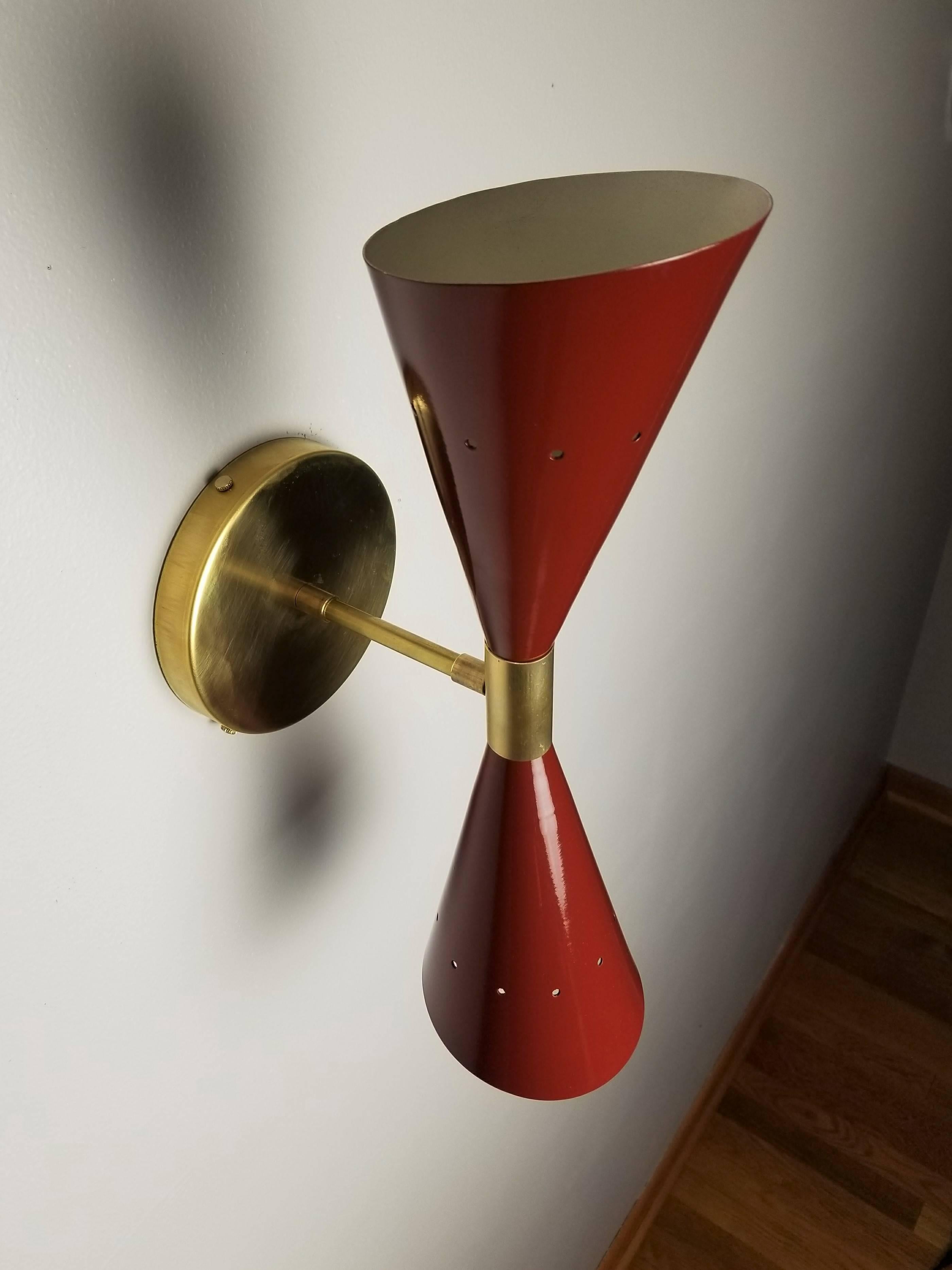 Italian Modern Brass & Enamel 