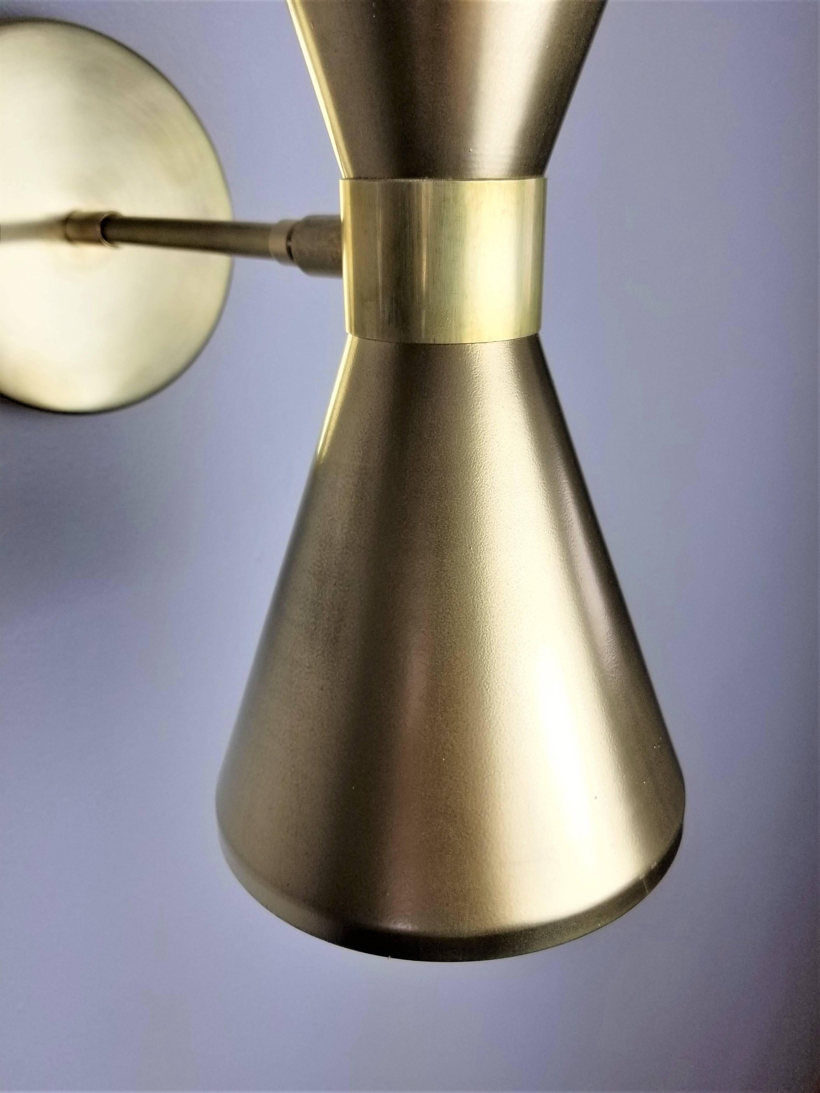Mid-Century Modern Italian Modern Brass and Gold Enamel 