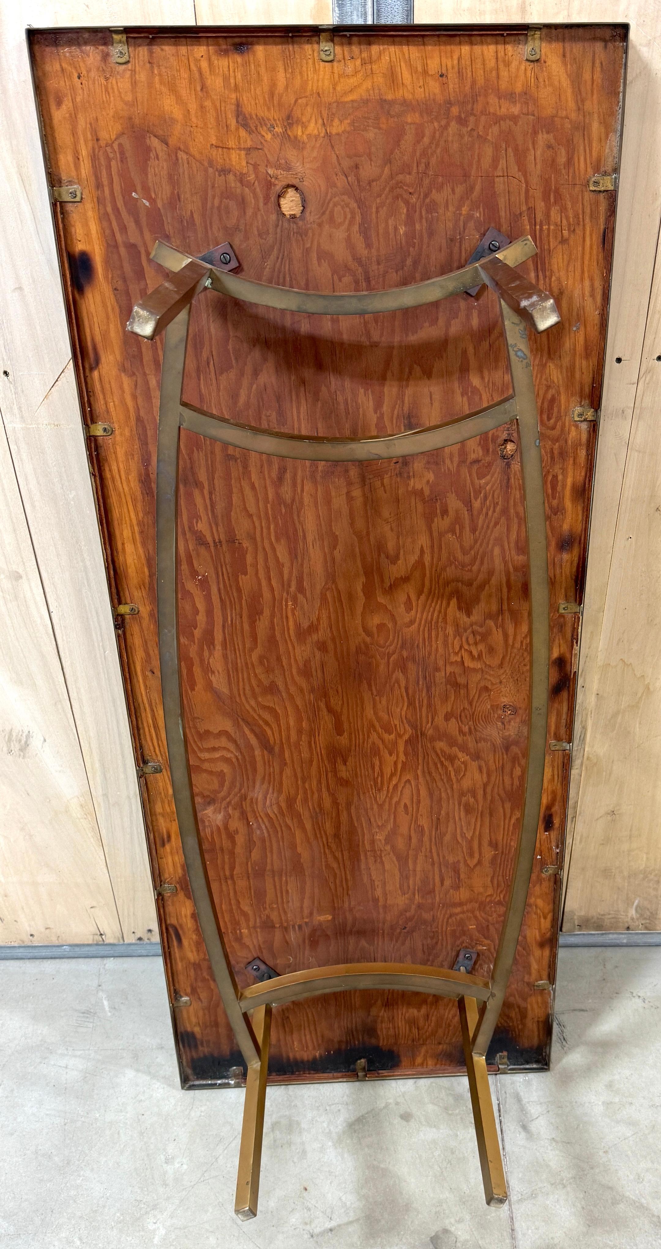 Moderner italienischer Couchtisch aus Messing und biomorpher blauer Emaille aus Messing, ca. 1950er Jahre im Angebot 4