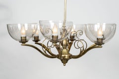 Italienische Modernität  Kronleuchter aus Messing und Glas