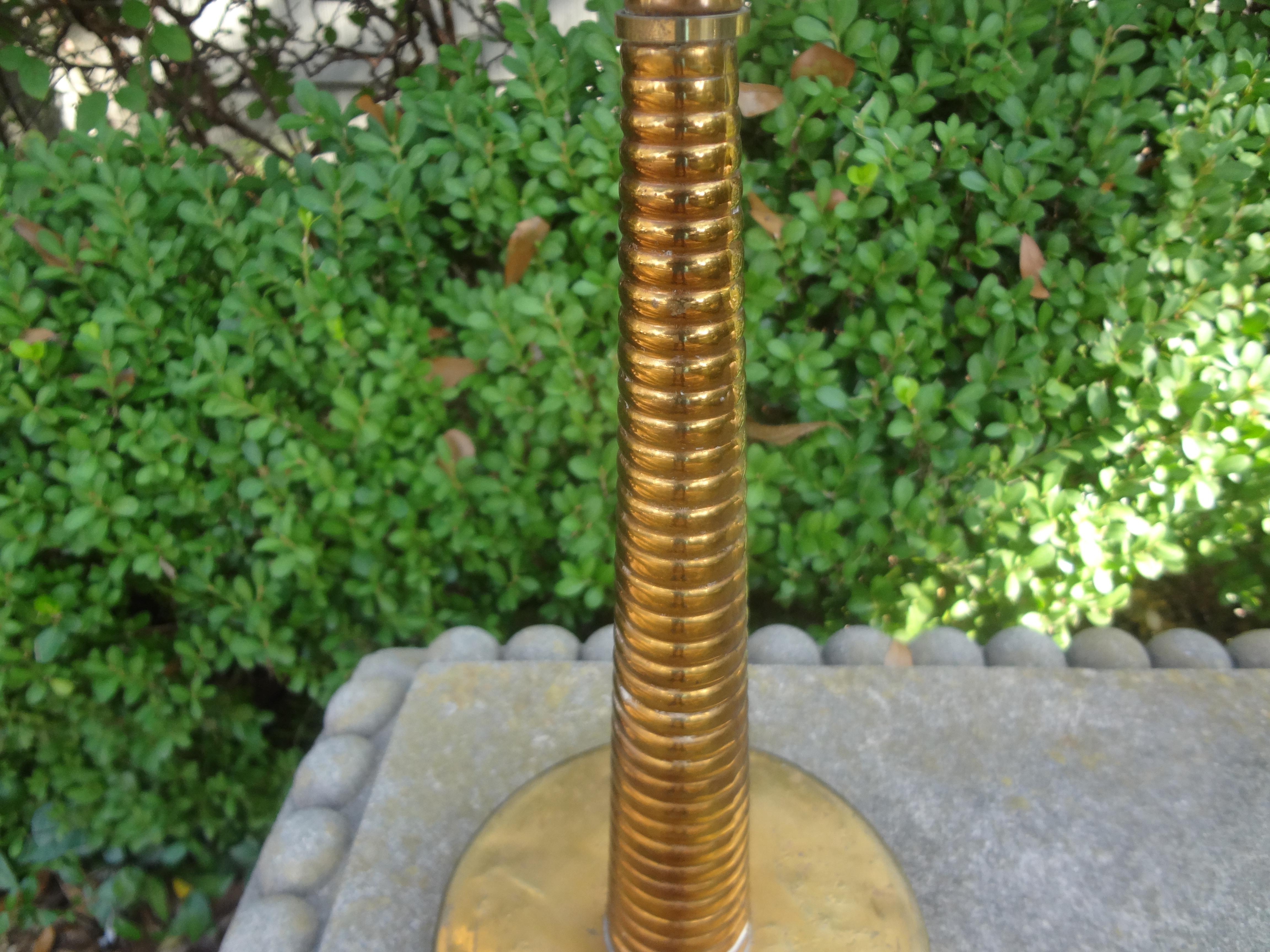 Italian Modern Brass and Glass Side Table In Good Condition In Houston, TX