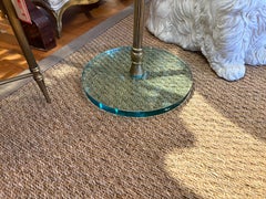 Italian Modern Brass And Glass Table