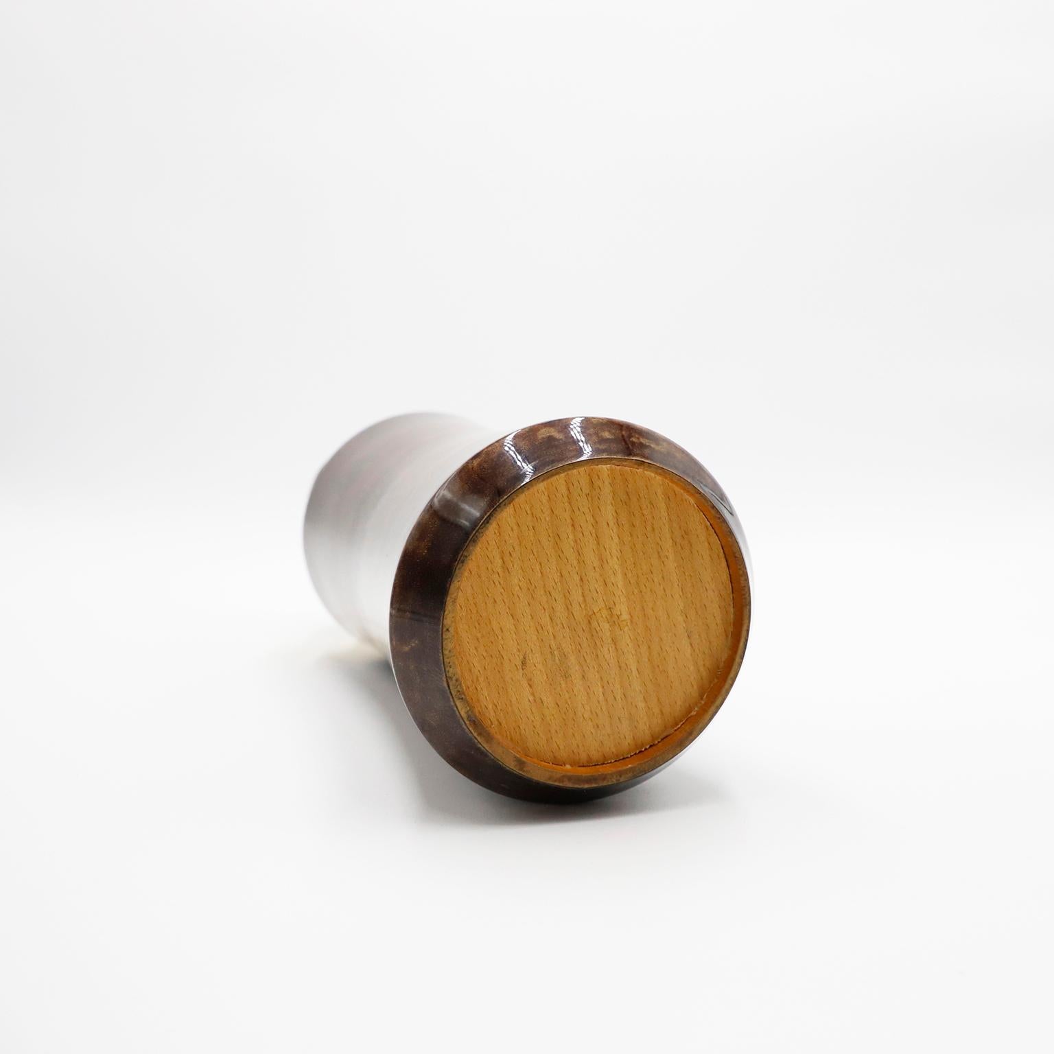 Mid-Century Modern Italian Modern Brass And Lacquered Goatskin Pitcher By Aldo Tura For Sale