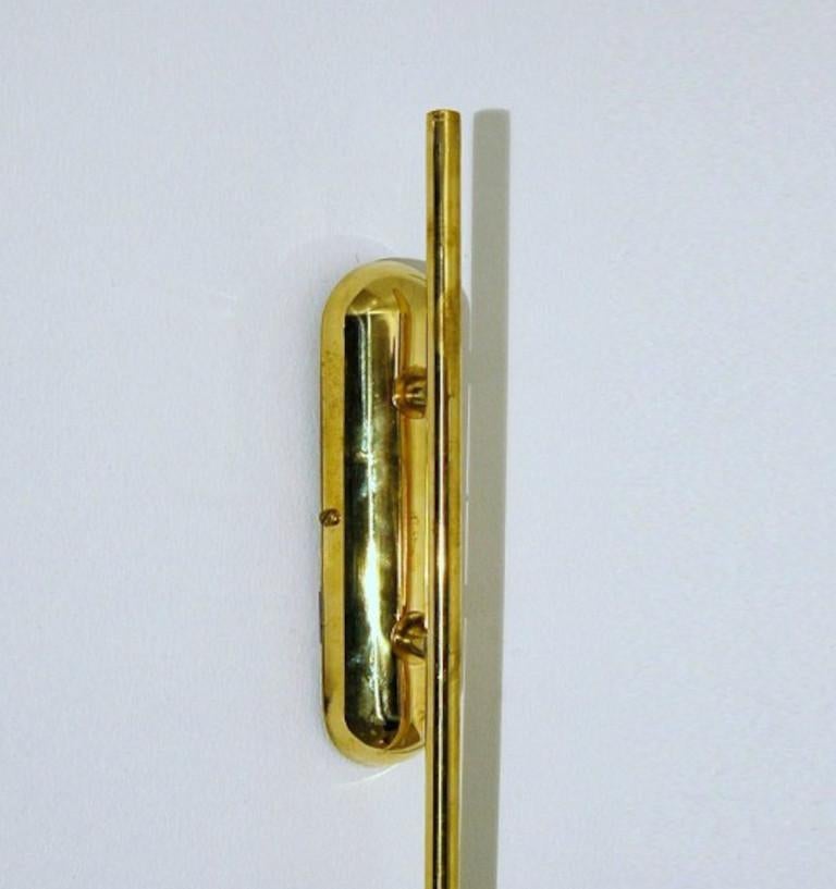 Italian Modern Brass and Opaline Glass Sconce by Fabio Ltd For Sale 2