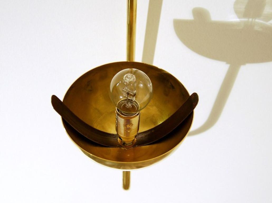 Italian Modern Brass and Opaline Glass Sconce by Fabio Ltd For Sale 3
