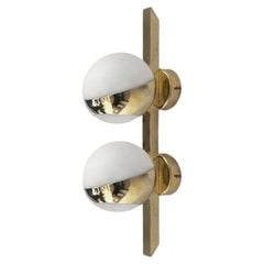 Italian Modern Brass and Opaline Glass Sconce by Fabio Ltd