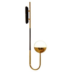 Italian Modern Brass and Opaline Glass Sconce by Fabio Ltd
