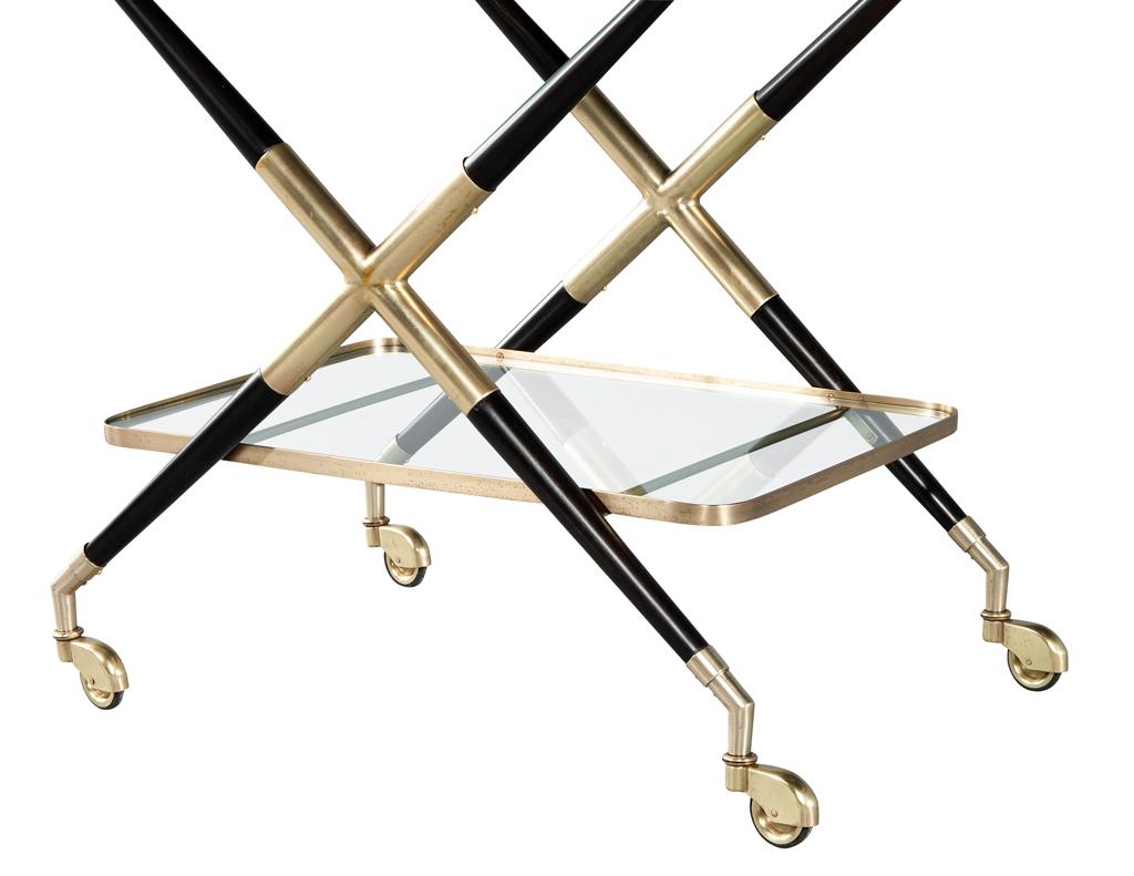 Chariot de bar moderne italien en laiton de Gio Ponti en vente 7