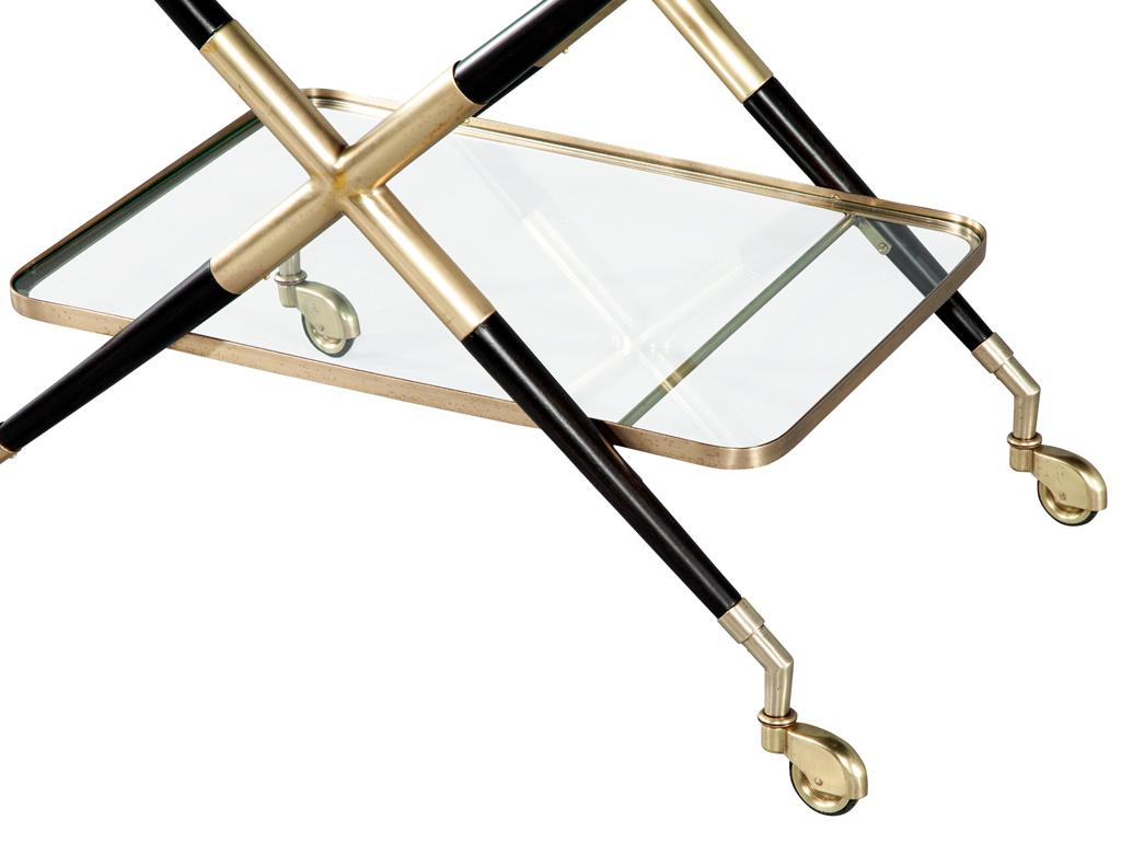 Laiton Chariot de bar moderne italien en laiton de Gio Ponti en vente