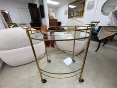 Italian Modern Brass Bar Cart