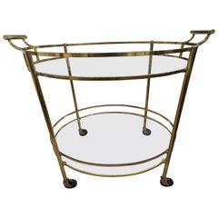 Italian Modern Brass Bar Cart