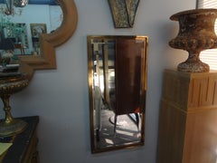Italian Modern Brass Beveled Mirror
