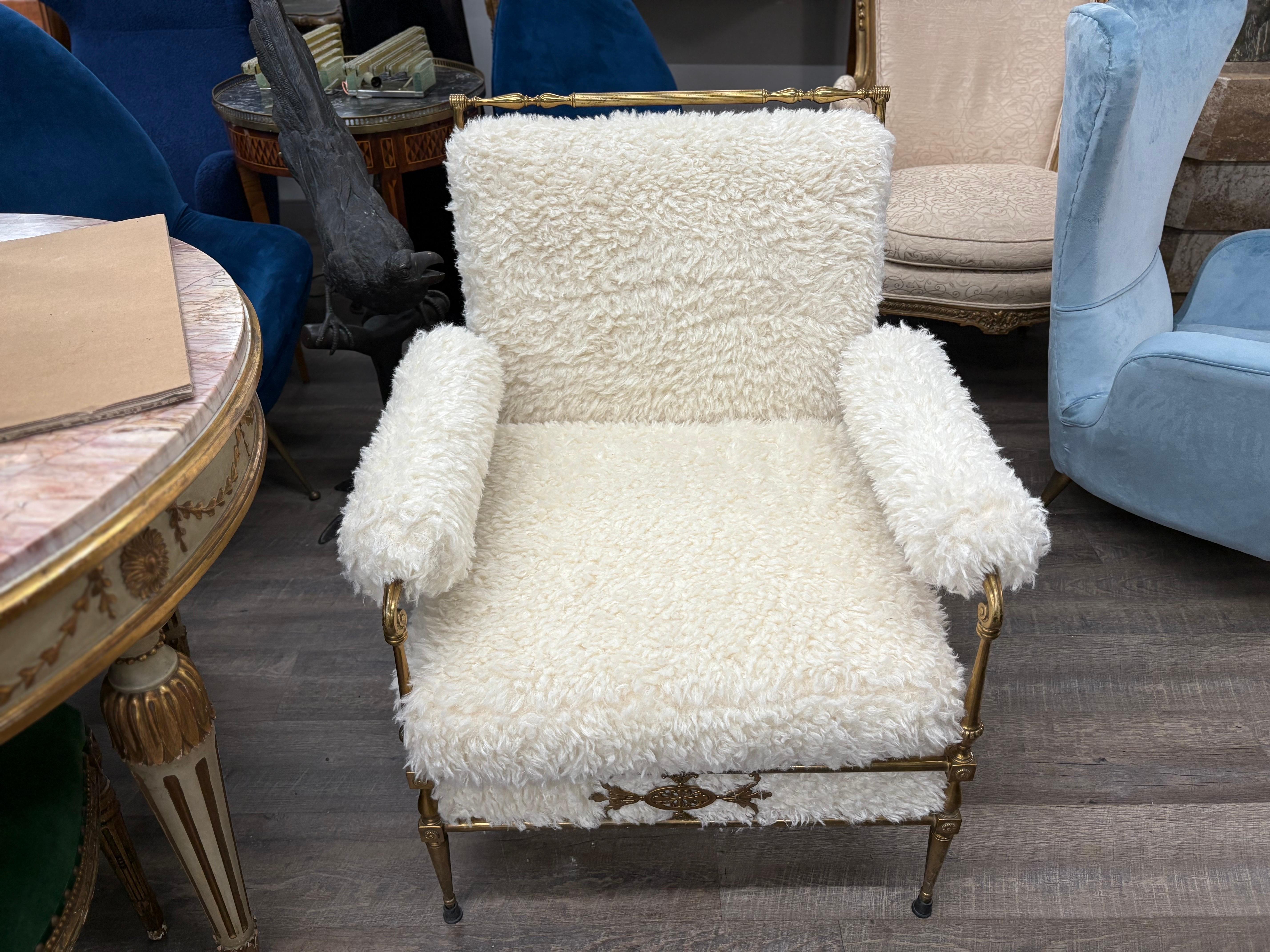 Italian Modern Brass Chiavari Chair For Sale 5