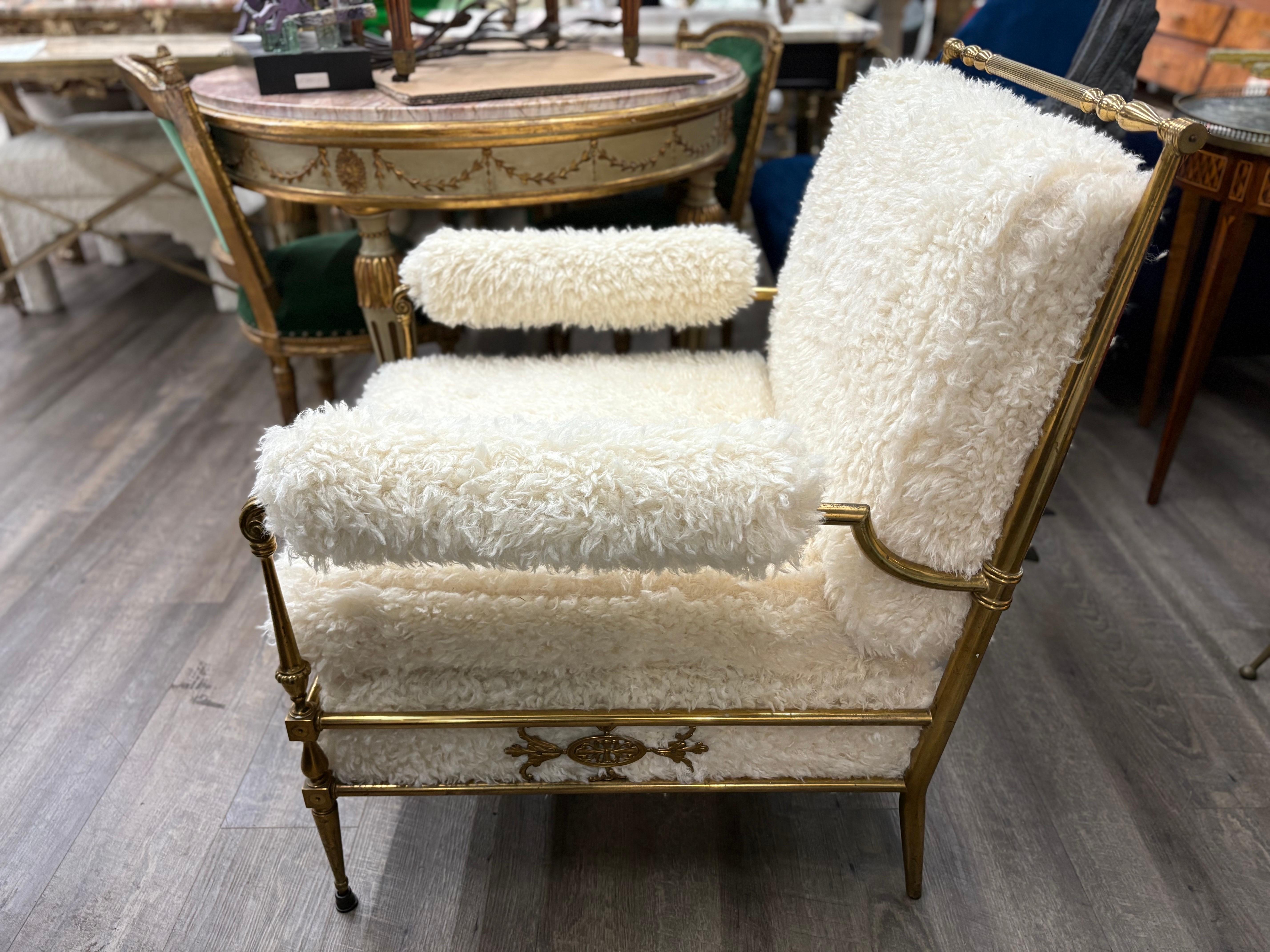 Italian Modern Brass Chiavari Chair For Sale 1