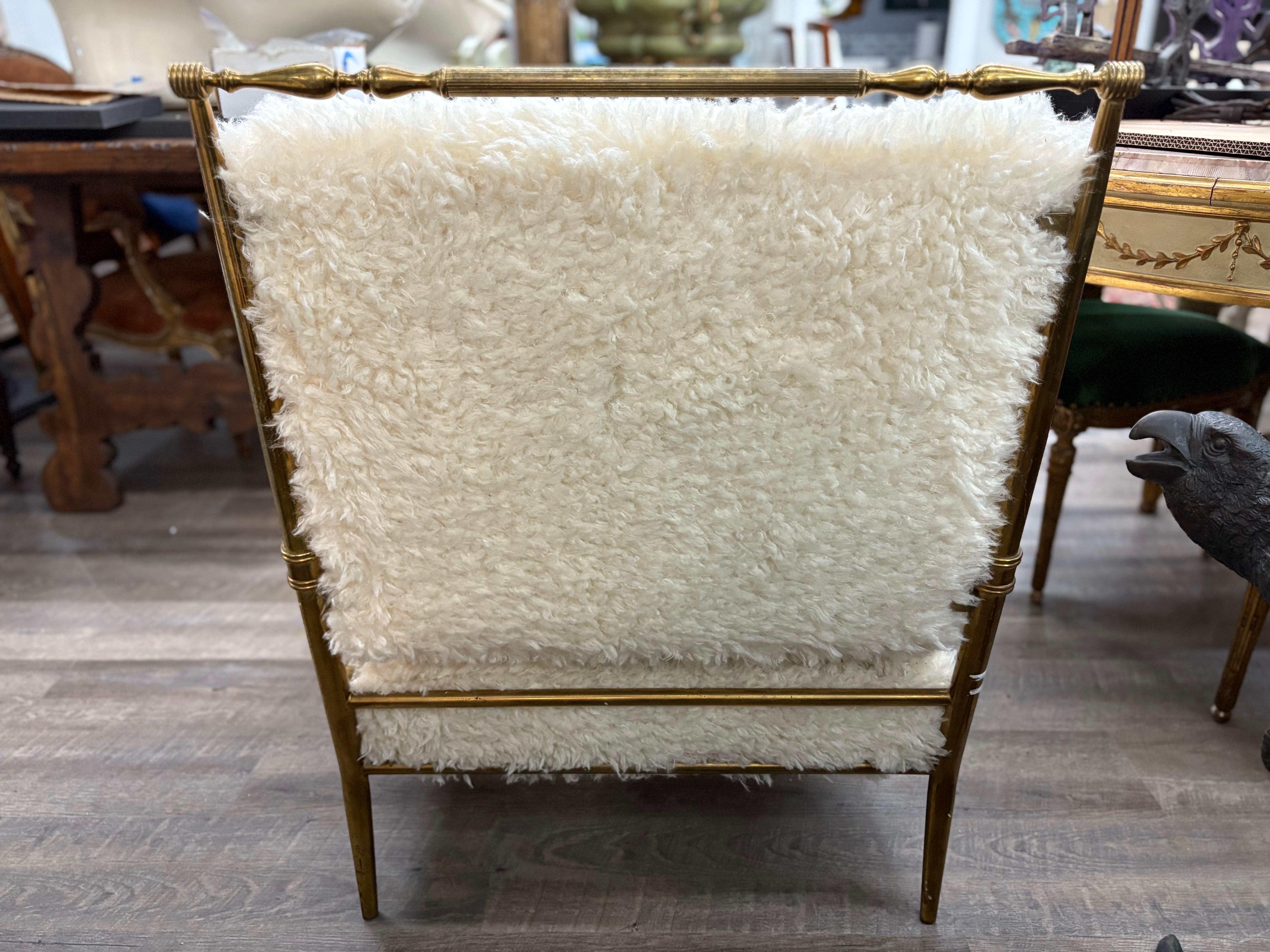 Italian Modern Brass Chiavari Chair For Sale 3