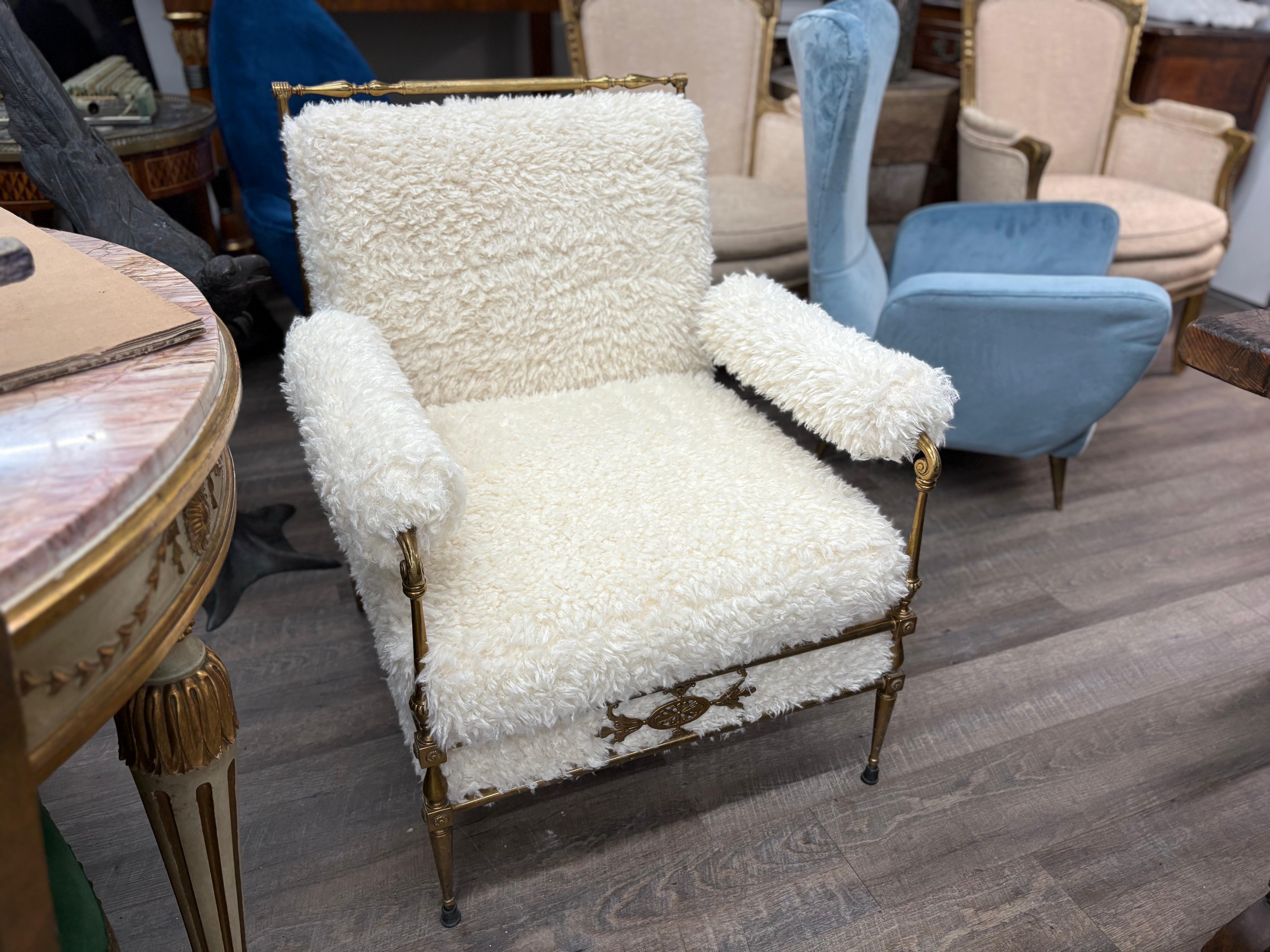 Italian Modern Brass Chiavari Chair For Sale 4