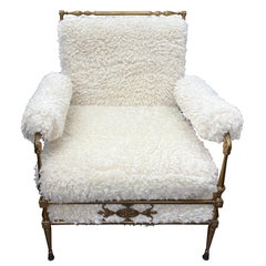Silla chiavari italiana moderna de latón