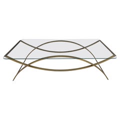 Italian Modern Brass Cocktail Table