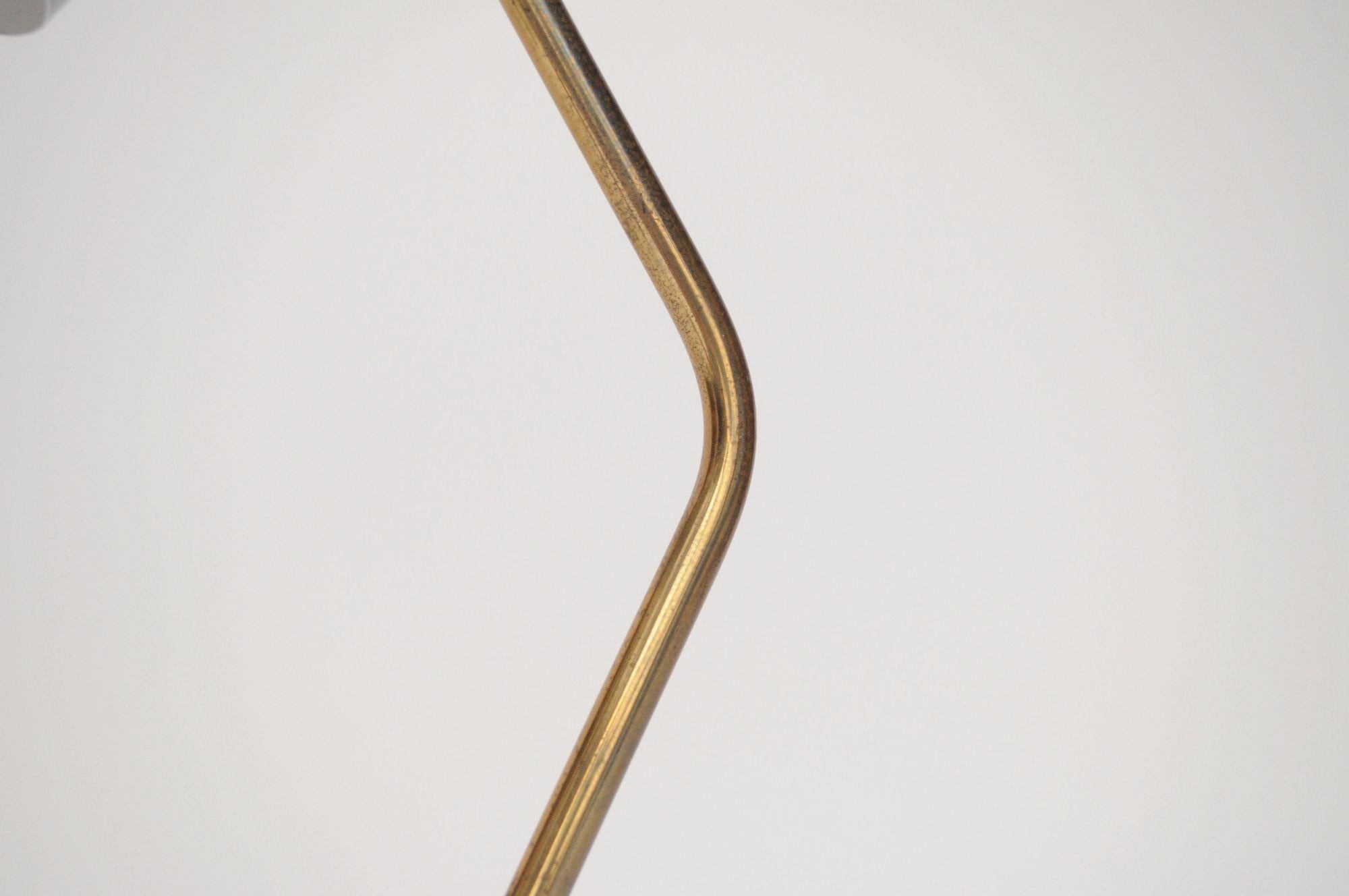 Italian Modern Brass, Metal, and Black Marble Table Lamp by Luci Milano For Sale 13