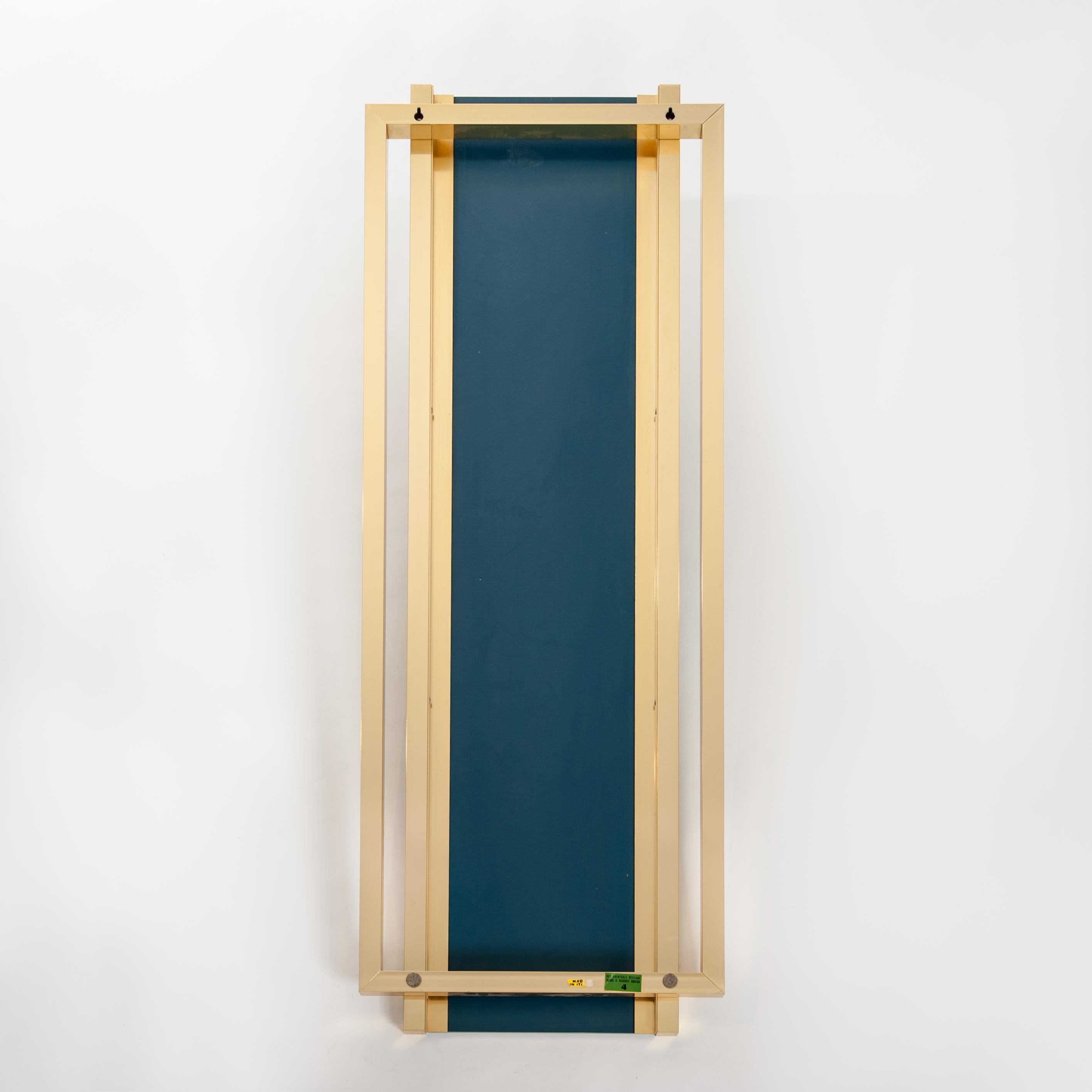 Hand-Crafted Italian Modern Brass Mirror by Willy Rizzo for Mario Sabot