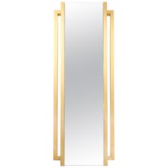 Italian Modern Brass Mirror by Willy Rizzo for Mario Sabot