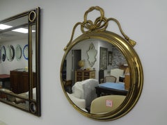 Italian Modern Brass Mirror With Bow