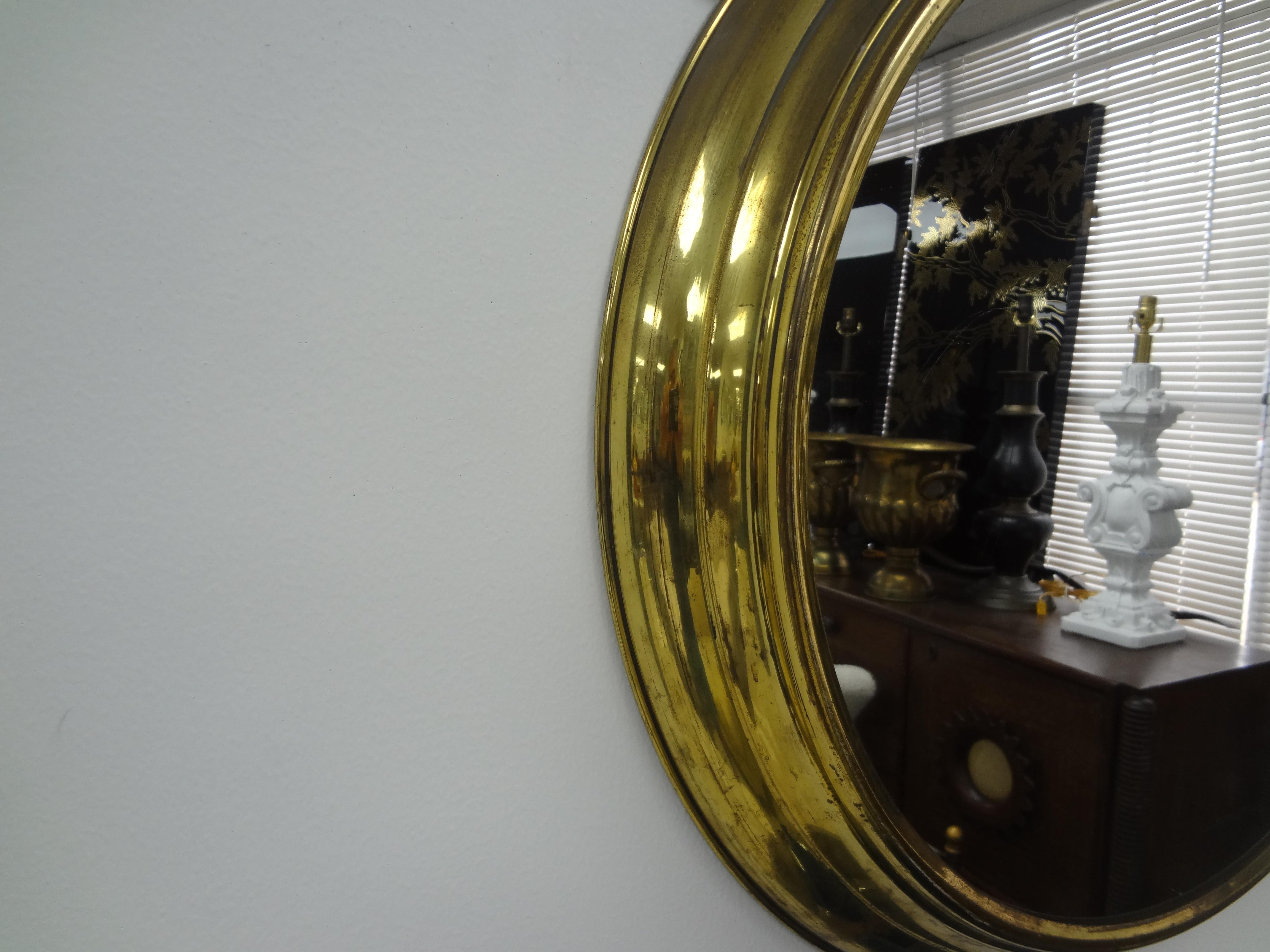 Laiton Miroir moderne italien avec nœud en vente