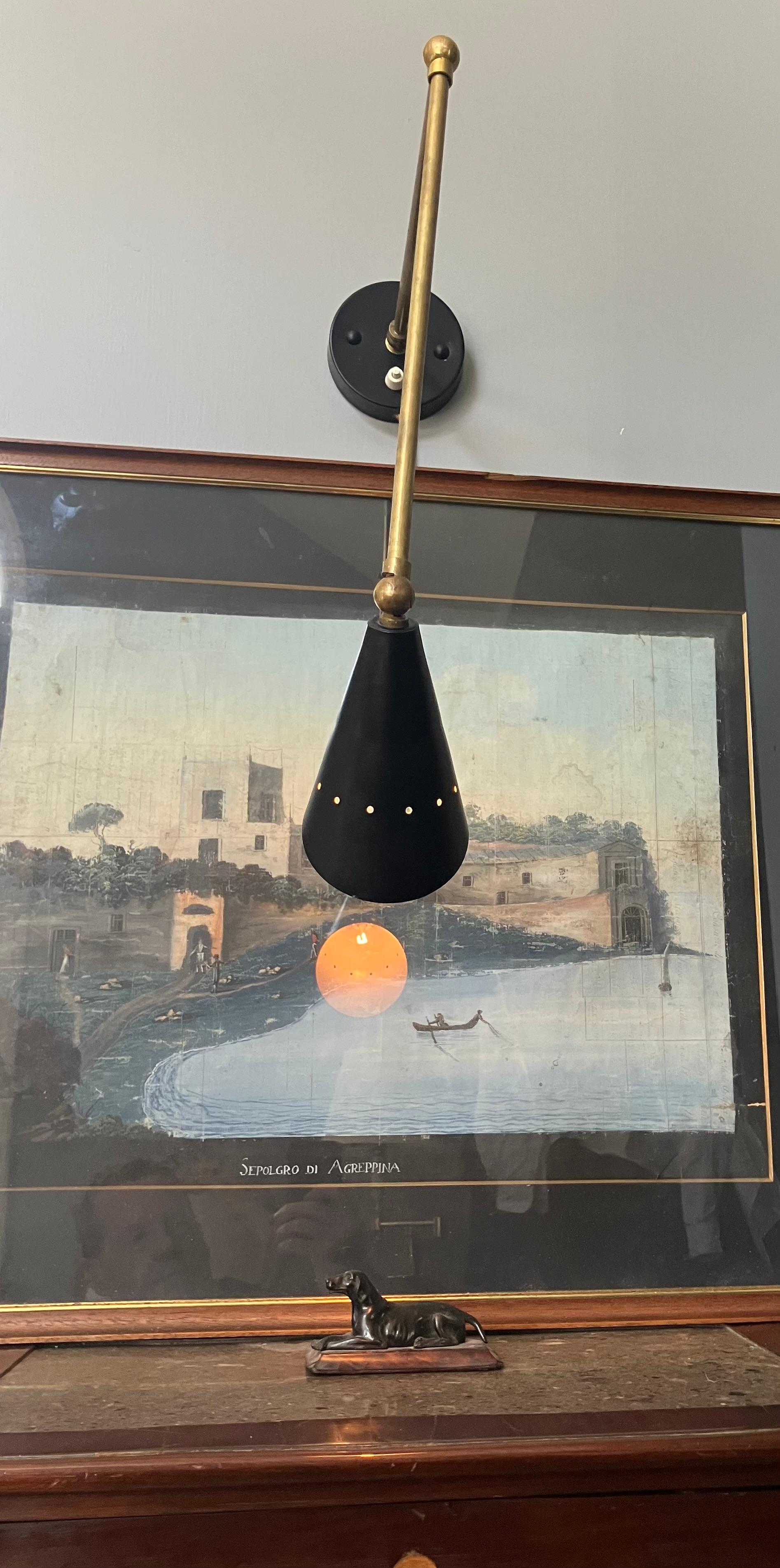 Lámpara italiana moderna de latón para cuadros Pintado en venta