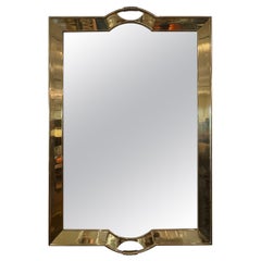 Italian Modern Brass Tray Mirror