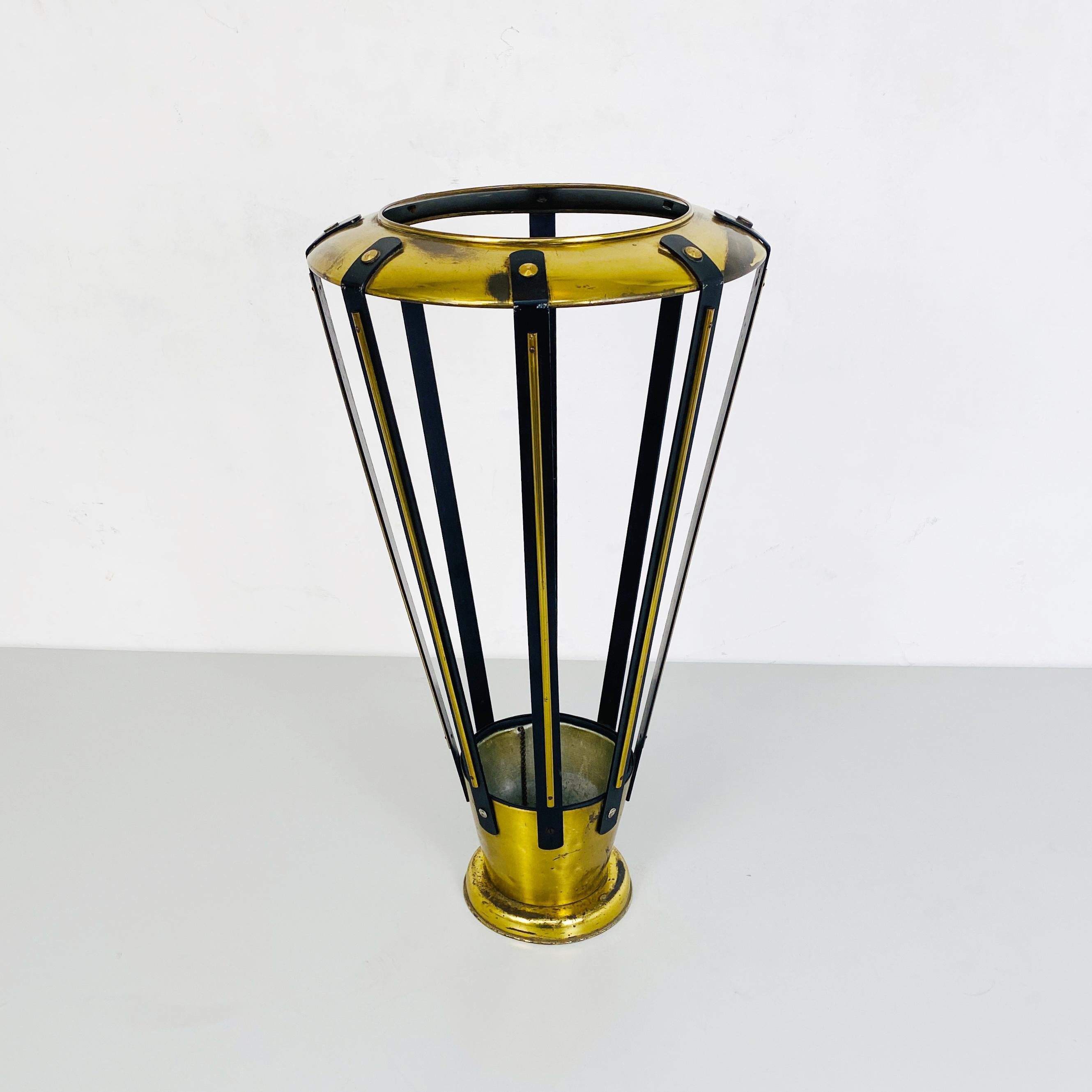 Mid-Century Modern Italian Modern Brass Umbrella Stand, 1950s