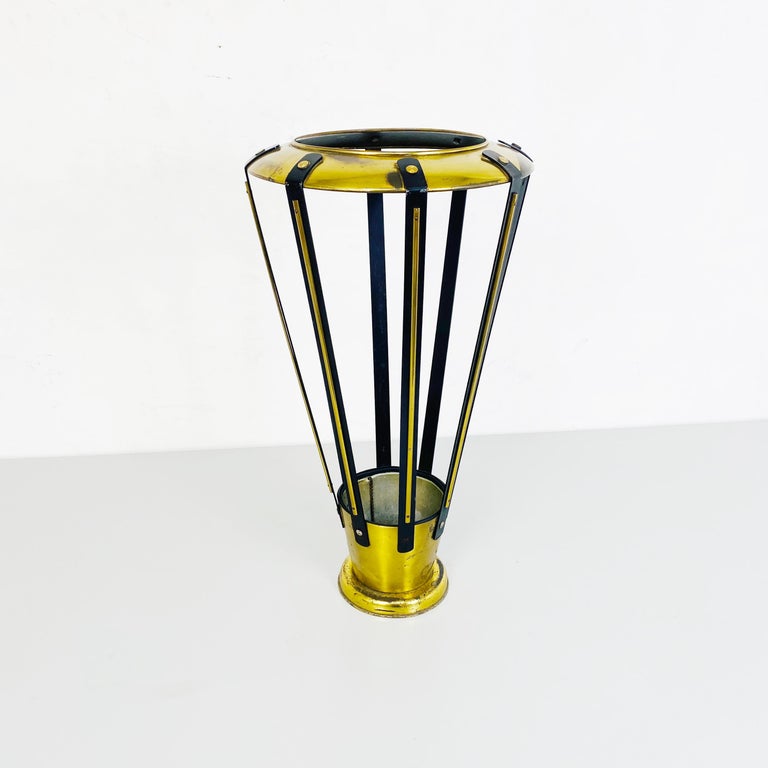 Italian Modern Brass Umbrella Stand, 1950s For Sale at 1stDibs