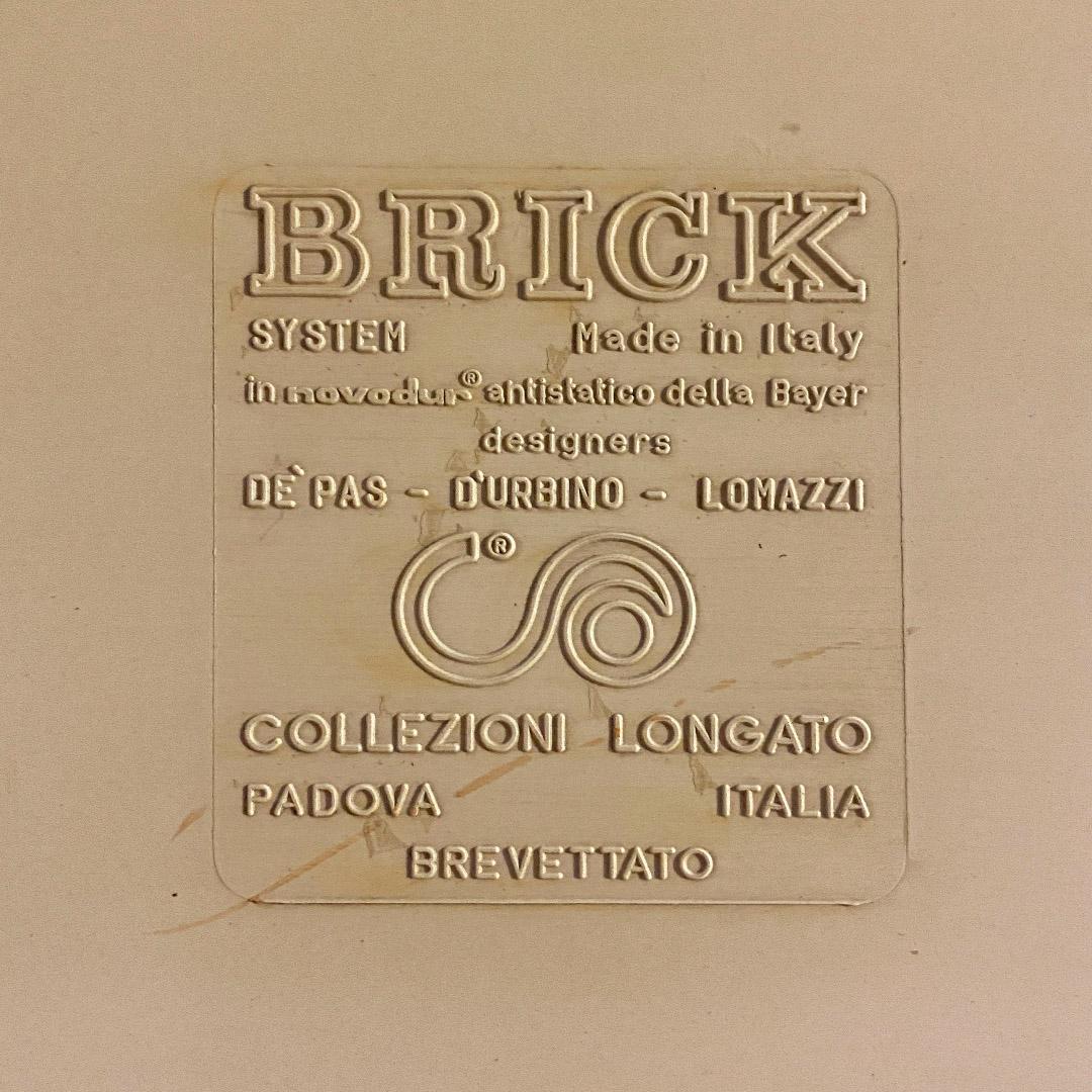 Italian Modern Brick System Bookcase by DDL Studio for Collezioni Longato 1970s For Sale 5